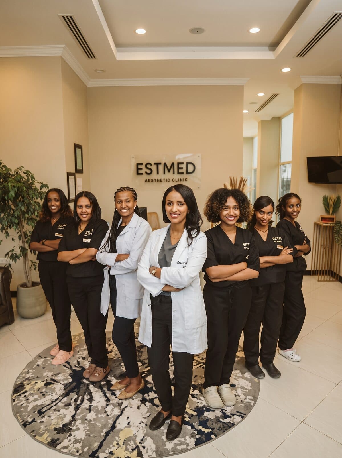 The ESTMED doctors and care team in the clinic reception