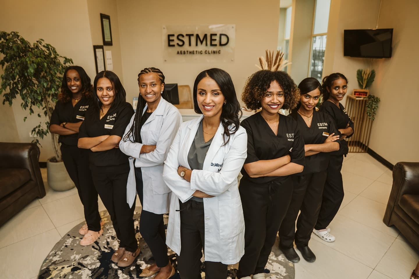 The ESTMED doctors and care team in the clinic reception
